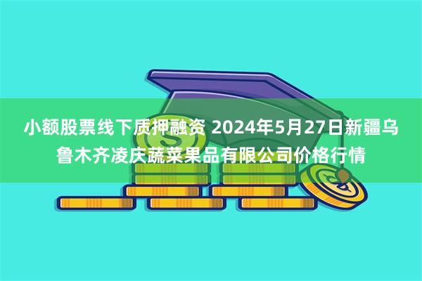 小额股票线下质押融资 2024年5月27日新疆乌鲁木齐凌庆蔬菜果品有限公司价格行情